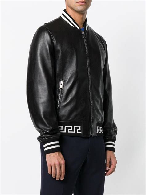 90s versace leather jacket men|Versace Leather Outer Shell Jackets for Men .